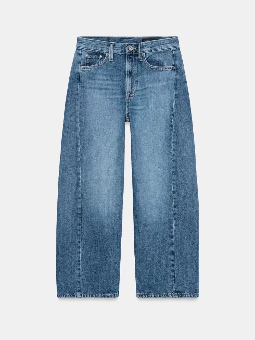 Zara ZW Collection Mid Rise Ankle Relaxed Jeans